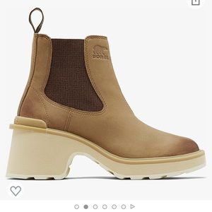 SOREL NEW ,Women's Hi-Line Heel Chelsea Boot - Umber, Ceramic .size 9. In box.